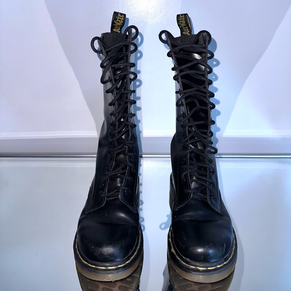 Dr. Martens 1914 Smooth Leather Tall Lace Up Boots